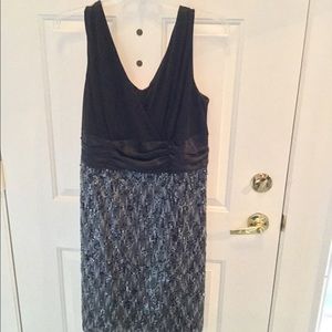 Black sequin cocktail dress